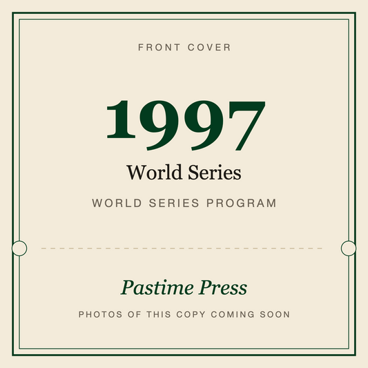 1997 World Series Program, front cover