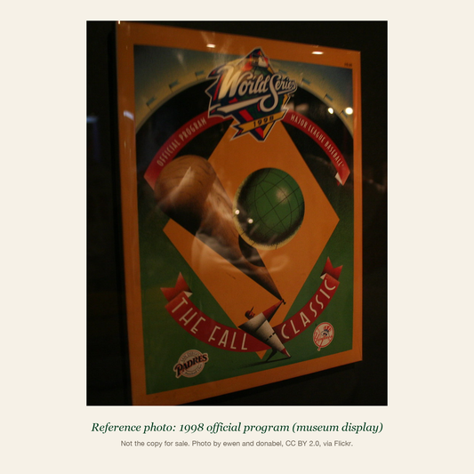 1998 World Series Program: reference photo 1 (1998 official program (museum display))