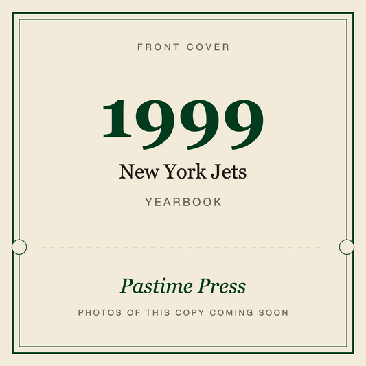 1999 New York Jets Yearbook, front cover