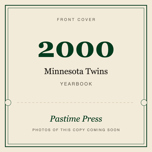 2000 Minnesota Twins Yearbook, front cover