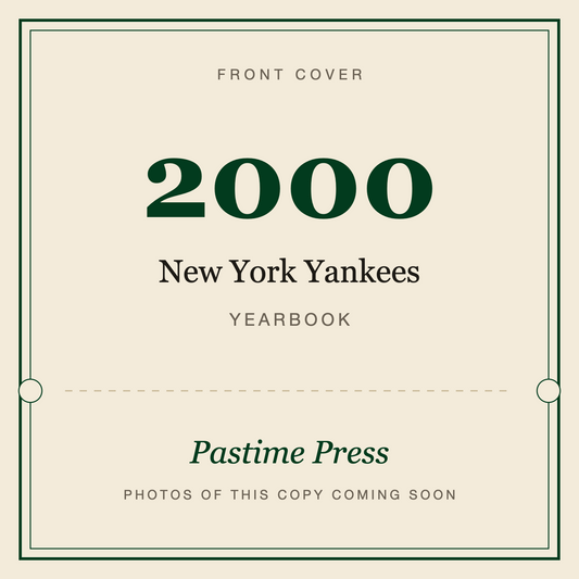 2000 New York Yankees Yearbook, front cover