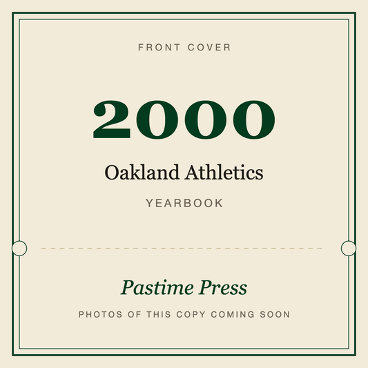 2000 Oakland Athletics Yearbook, front cover
