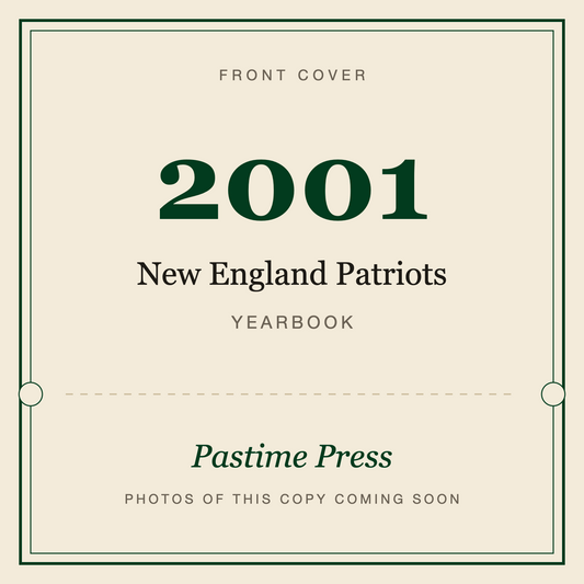 2001 New England Patriots Yearbook, front cover