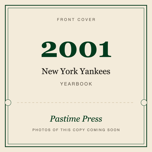 2001 New York Yankees Yearbook, front cover
