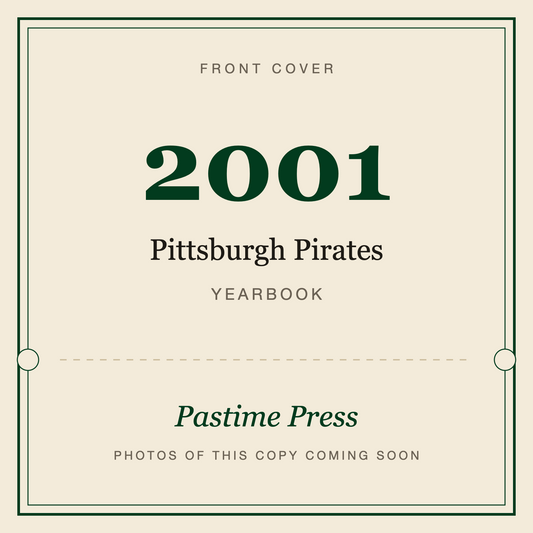 2001 Pittsburgh Pirates Yearbook, front cover
