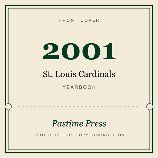 2001 St. Louis Cardinals Yearbook, front cover
