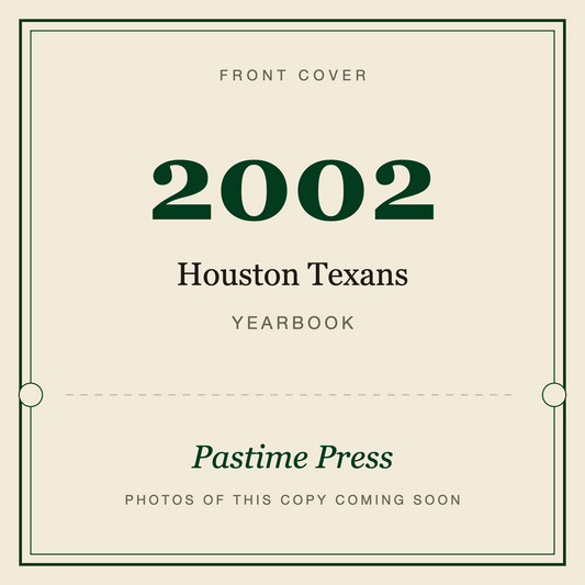 2002 Houston Texans Yearbook, front cover