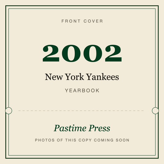 2002 New York Yankees Yearbook, front cover