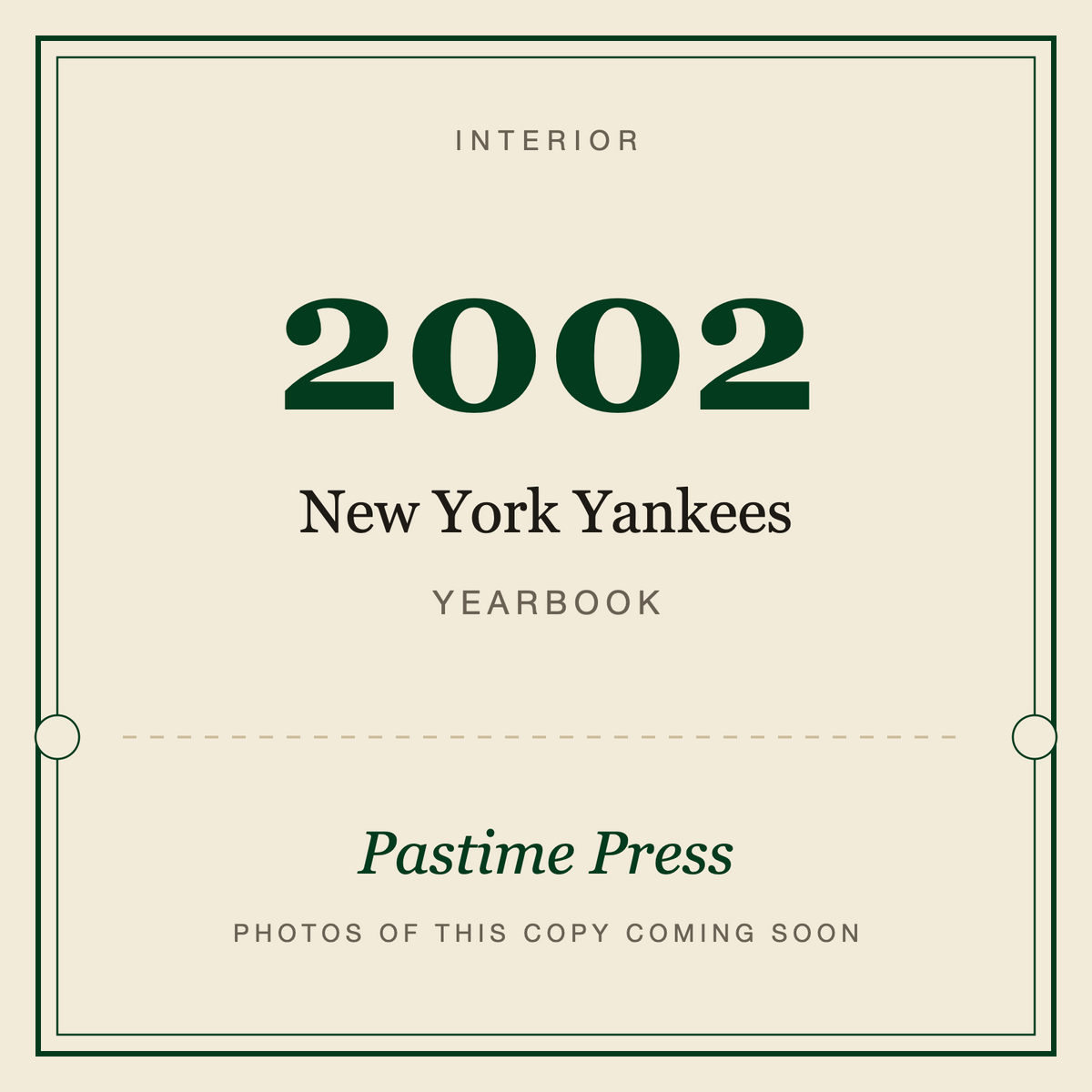 2002 New York Yankees Yearbook, interior