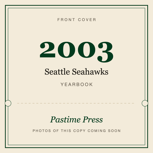 2003 Seattle Seahawks Yearbook, front cover