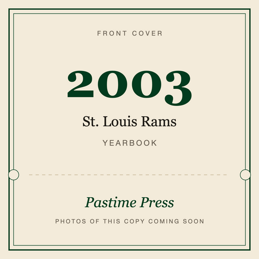 2003 St. Louis Rams Yearbook, front cover
