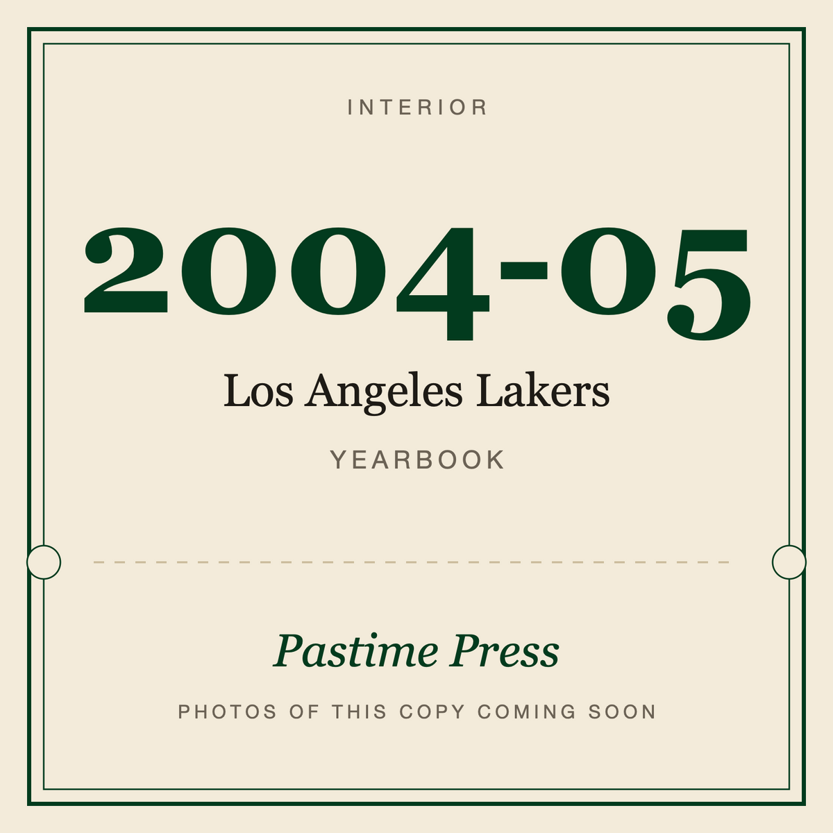 2004-05 Los Angeles Lakers Yearbook, interior