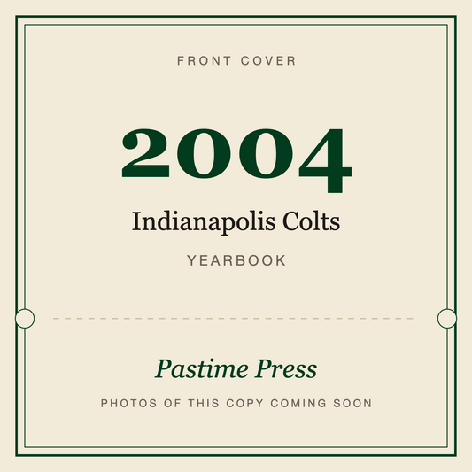 2004 Indianapolis Colts Yearbook, front cover