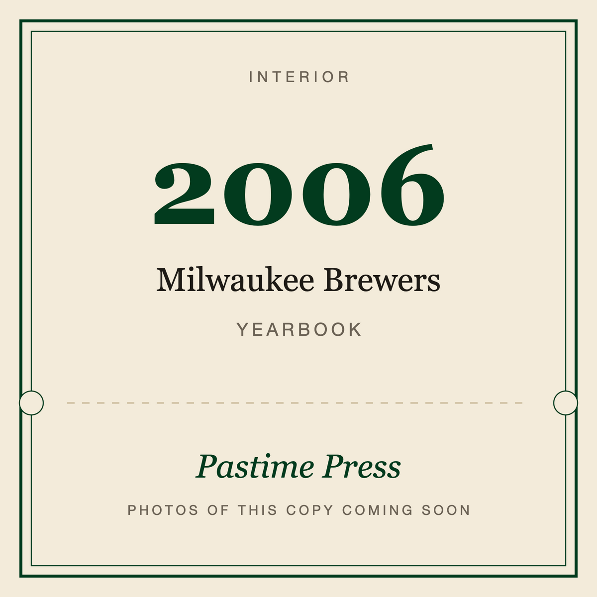 2006 Milwaukee Brewers Yearbook, interior