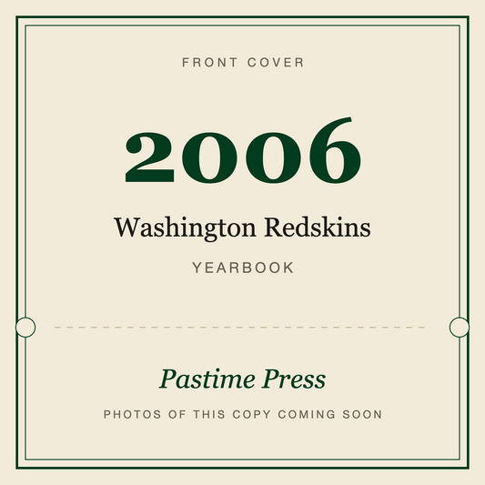 2006 Washington Redskins Yearbook, front cover