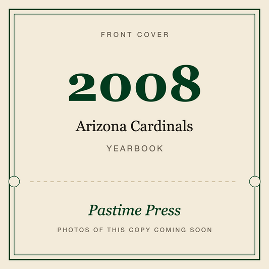 2008 Arizona Cardinals Yearbook, front cover