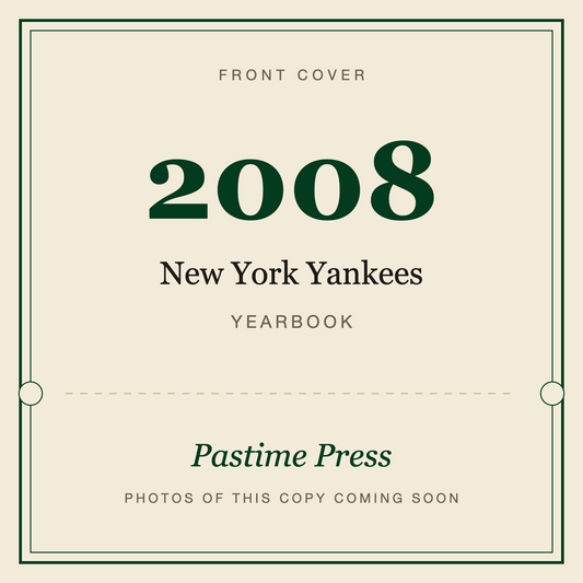 2008 New York Yankees Yearbook, front cover