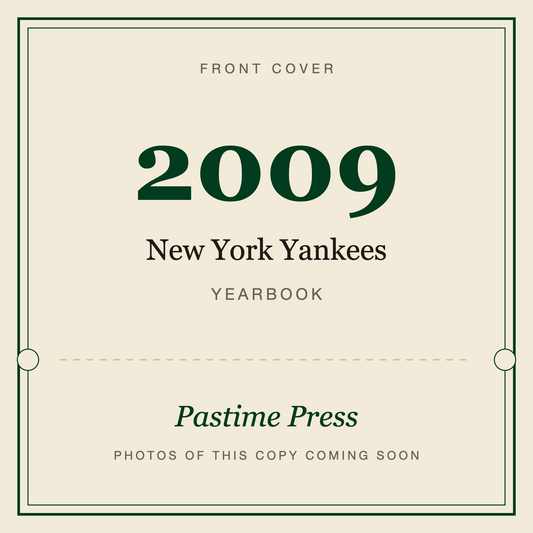 2009 New York Yankees Yearbook, front cover