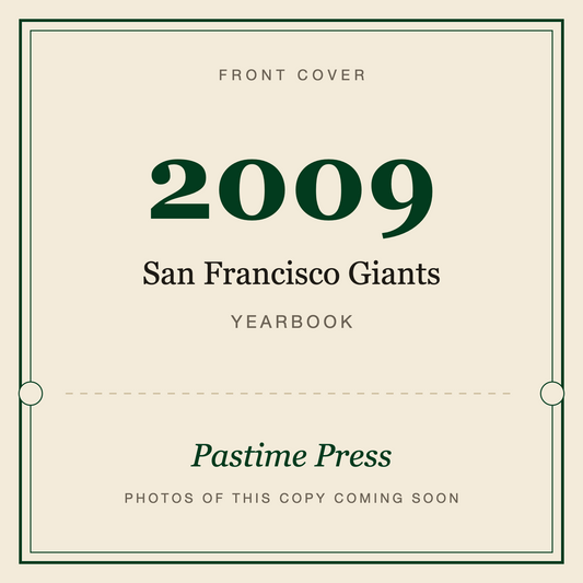 2009 San Francisco Giants Yearbook, front cover