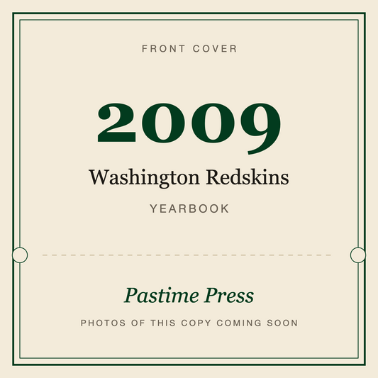 2009 Washington Redskins Yearbook, front cover