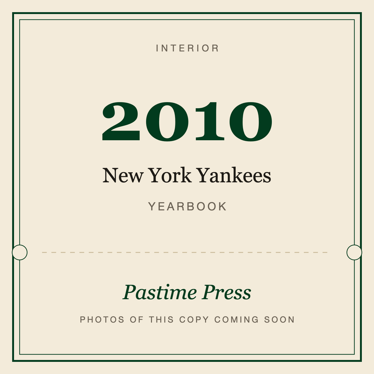 2010 New York Yankees Yearbook, interior