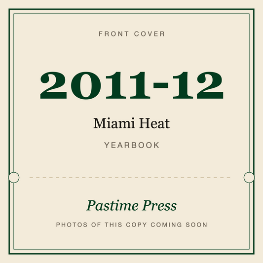 2011-12 Miami Heat Yearbook, front cover