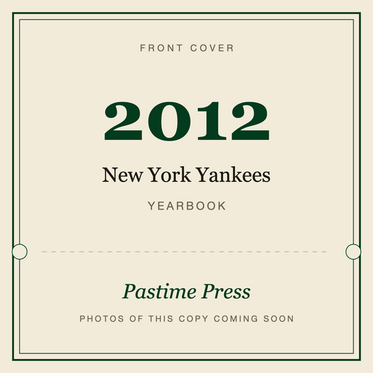 2012 New York Yankees Yearbook, front cover