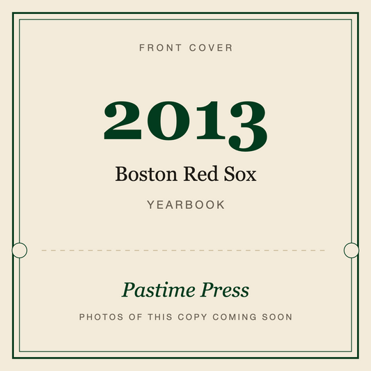 2013 Boston Red Sox Yearbook, front cover