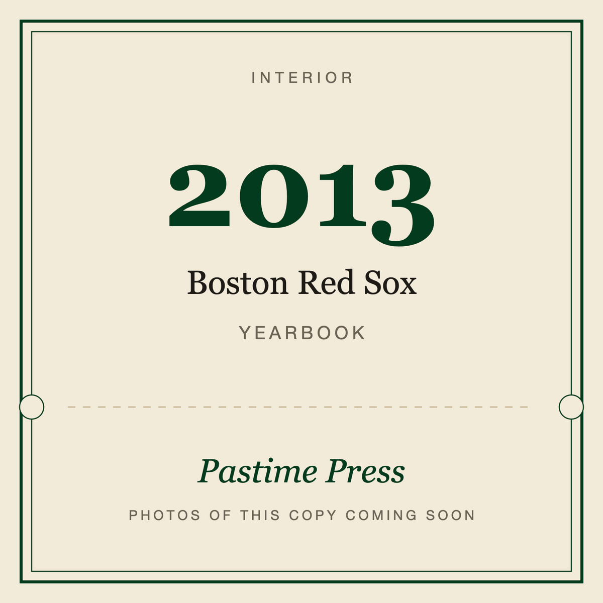 2013 Boston Red Sox Yearbook, interior