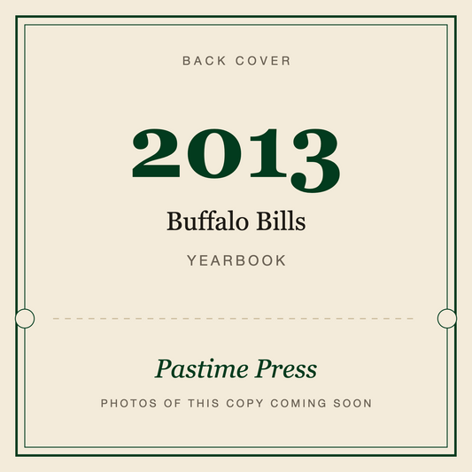 2013 Buffalo Bills Yearbook, back cover