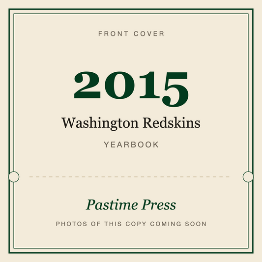 2015 Washington Redskins Yearbook, front cover