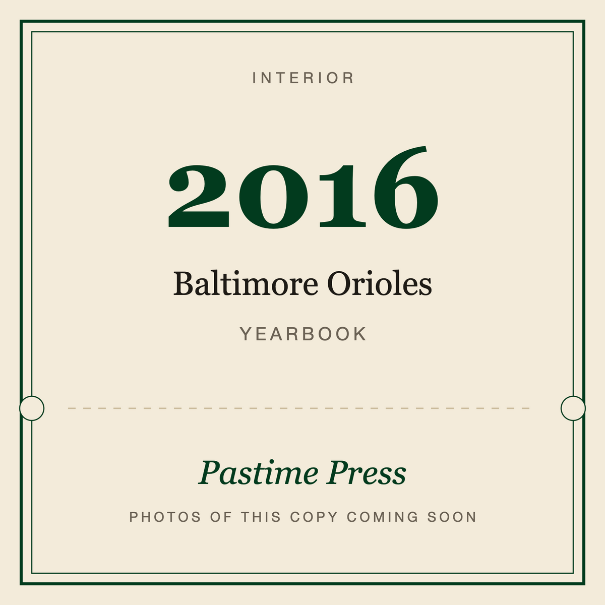 2016 Baltimore Orioles Yearbook, interior