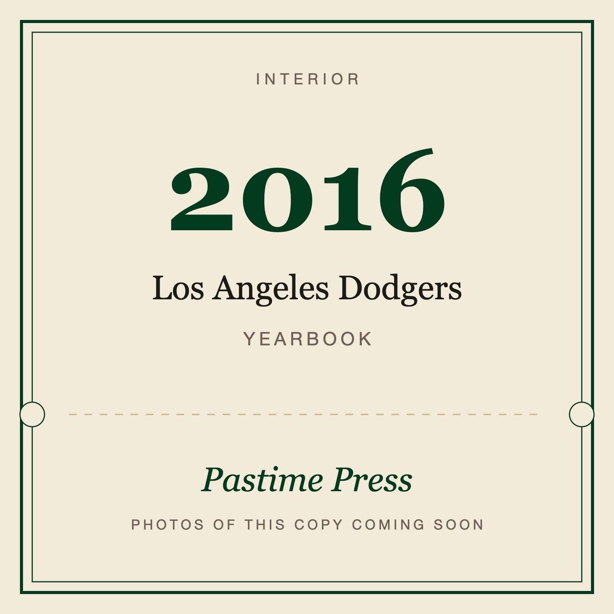 2016 Los Angeles Dodgers Yearbook, interior