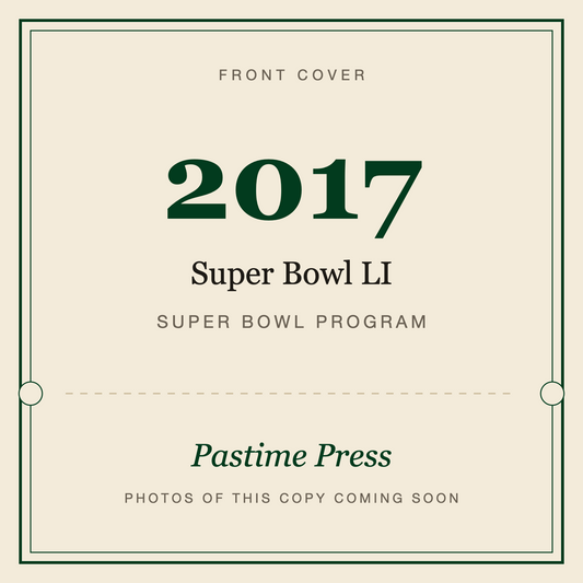 2017 Super Bowl LI Program, front cover
