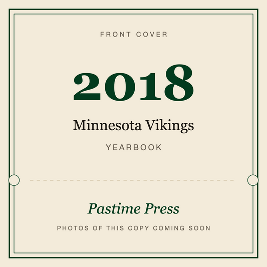 2018 Minnesota Vikings Yearbook, front cover
