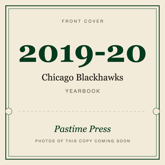 2019-20 Chicago Blackhawks Yearbook, front cover