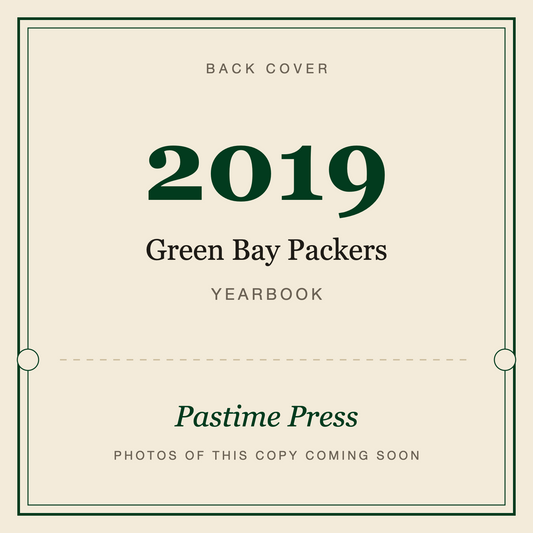 2019 Green Bay Packers Yearbook, back cover