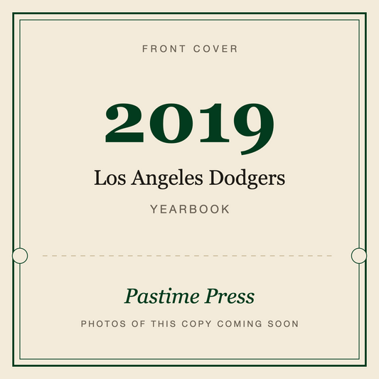 2019 Los Angeles Dodgers Yearbook, front cover