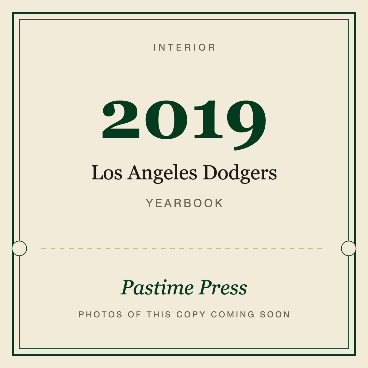 2019 Los Angeles Dodgers Yearbook, interior