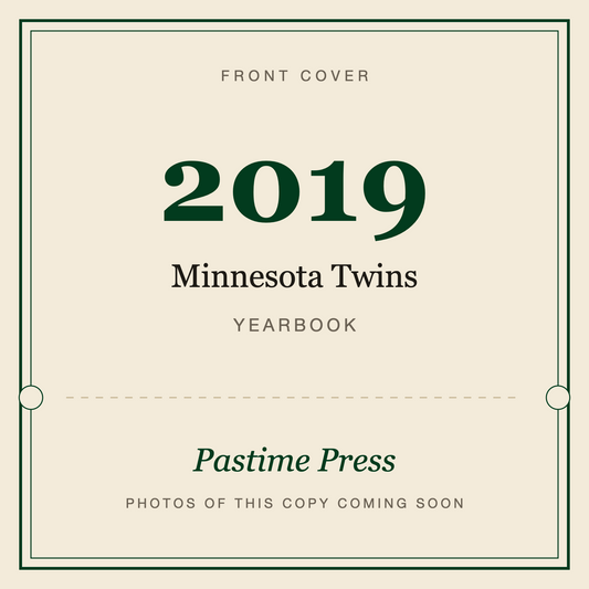 2019 Minnesota Twins Yearbook, front cover