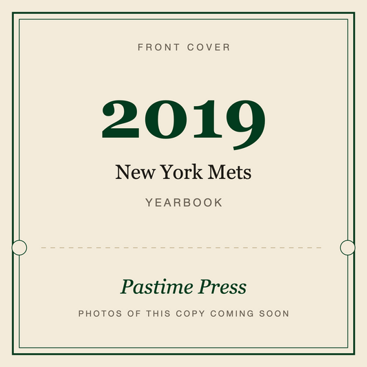 2019 New York Mets Yearbook, front cover