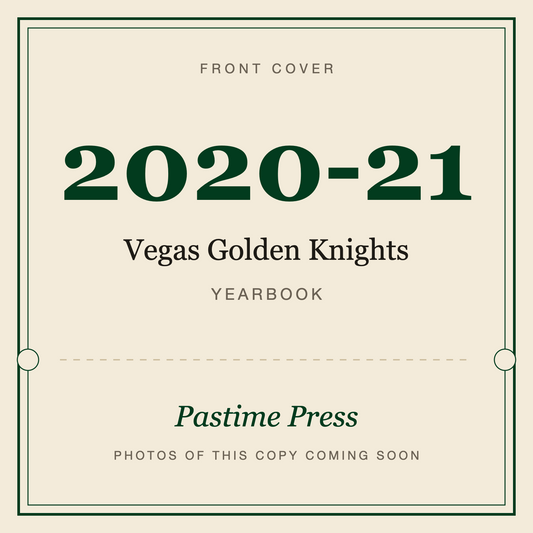 2020-21 Vegas Golden Knights Yearbook, front cover