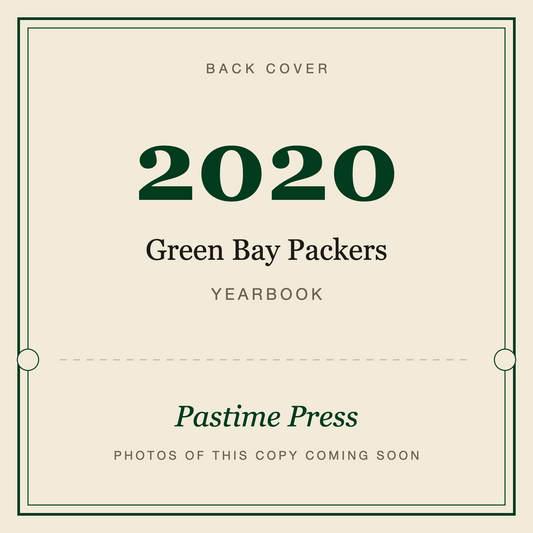 2020 Green Bay Packers Yearbook, back cover
