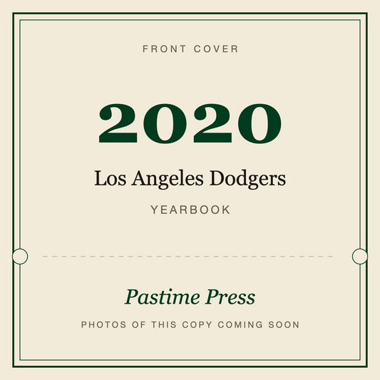 2020 Los Angeles Dodgers Yearbook, front cover