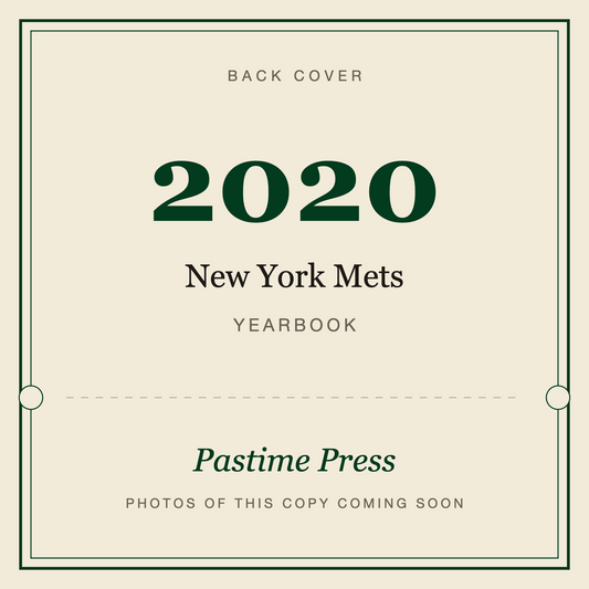2020 New York Mets Yearbook, back cover
