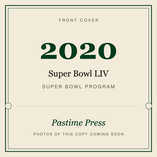 2020 Super Bowl LIV Program, front cover