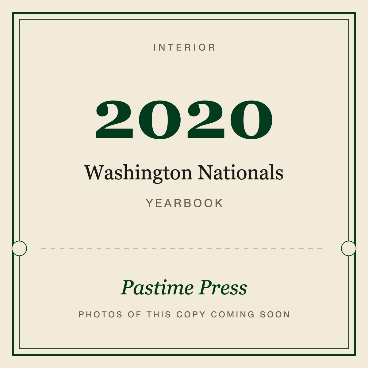 2020 Washington Nationals Yearbook, interior