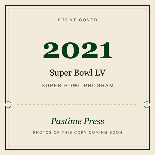 2021 Super Bowl LV Program, front cover