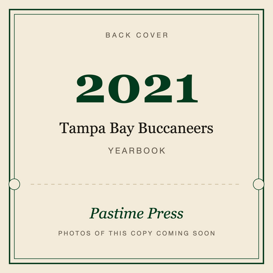 2021 Tampa Bay Buccaneers Yearbook, back cover