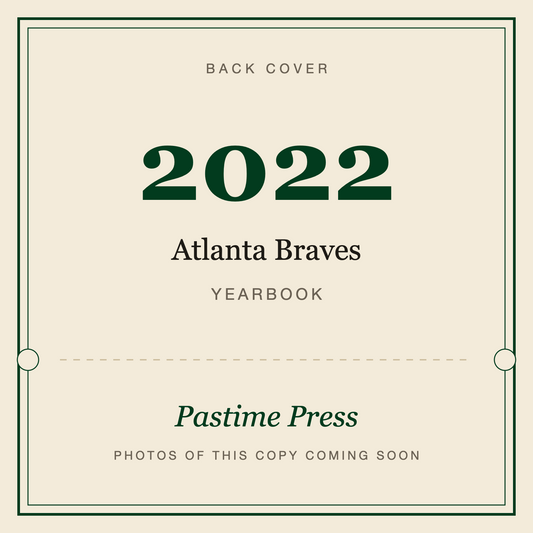 2022 Atlanta Braves Yearbook, back cover